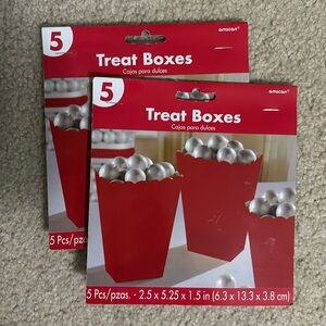 New In Packaging Treat Boxes, 2 x 5 Piece Packages, Red, Super Cute!